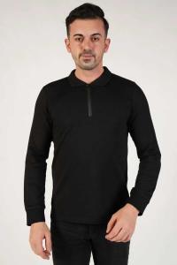 100_cotton_steel_interlock_polo_neck_sweatshirt_1 %100 Cotton Steel Interlock Polo Neck Sweatshirt - Custom Sweats Turkey